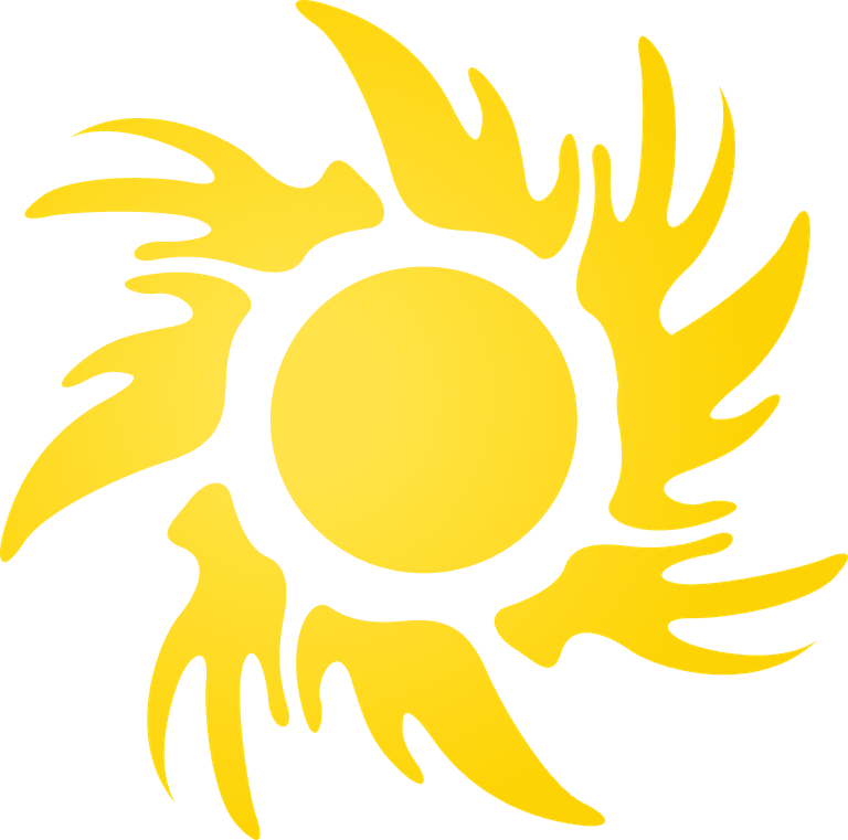 sun elements collection vector with vibrant rays for creative projects and sunny themes