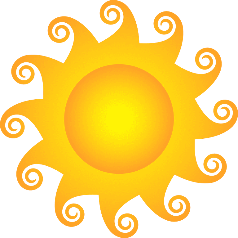 sun elements collection vector for bright and cheerful illustrations in art and media