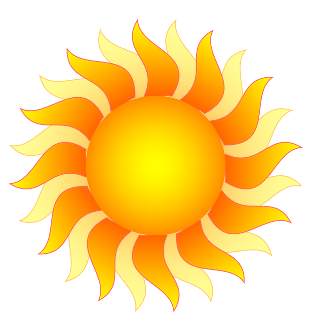 sun hand drawn warm sunny sun