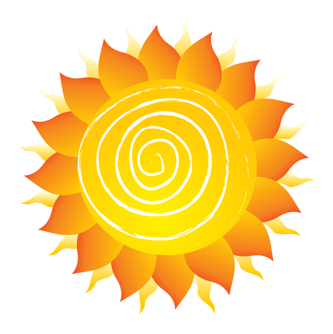 sun hand drawn warm sunny sun