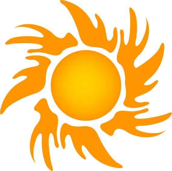 sun hand drawn warm sunny sun