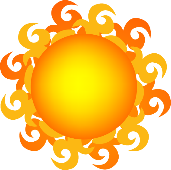 sun hand drawn warm sunny sun