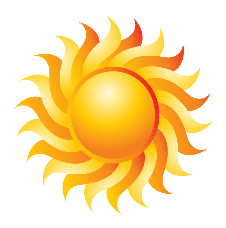sun hand drawn warm sunny sun