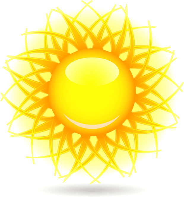 sun summer icons with playful rays for vibrant seasonal decorations and events