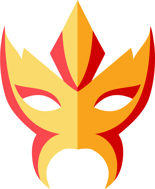super hero masks face flat style