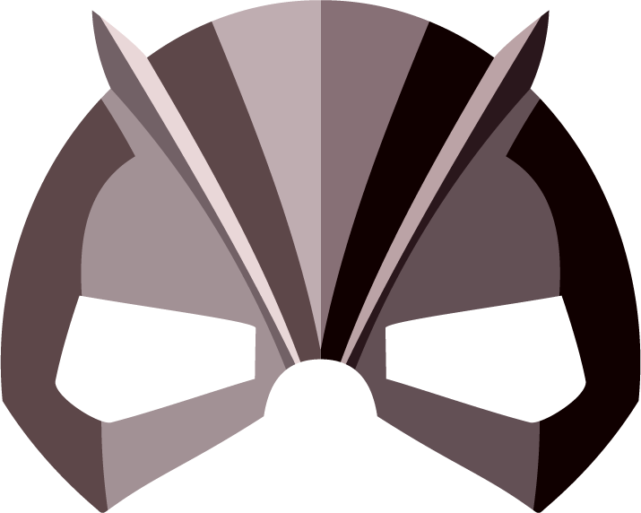 super hero masks face flat style