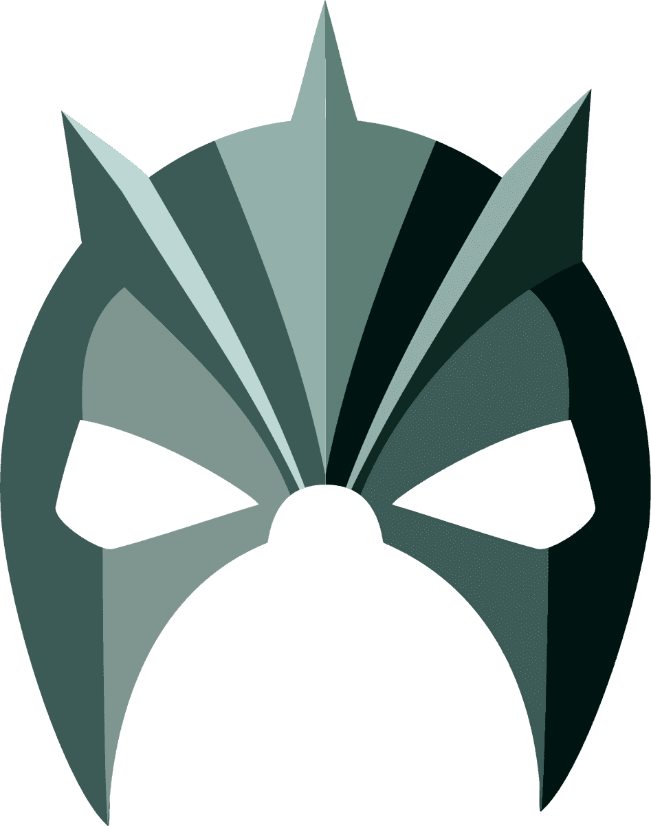 super hero masks face flat style