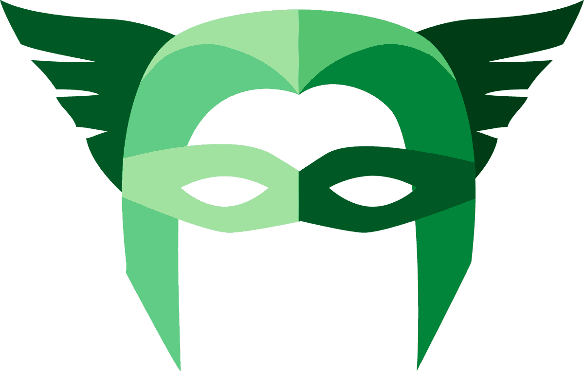 super hero masks face flat style