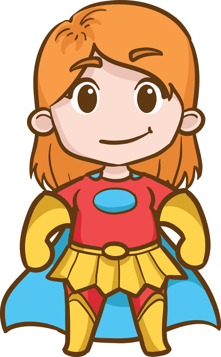 super hero superwoman cartoons with other pos a transparent background