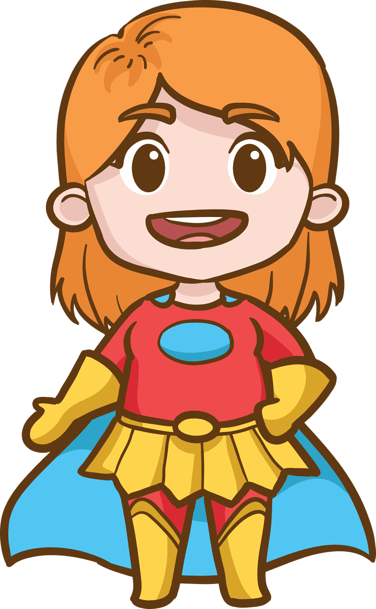 super hero superwoman cartoons with other pos a transparent background