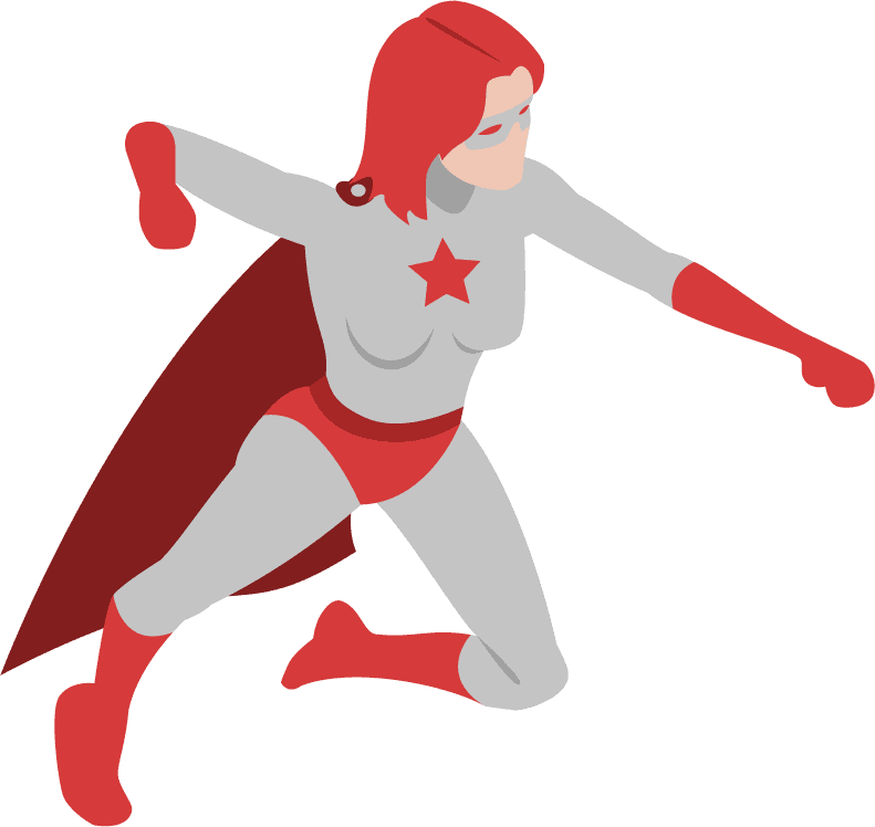 superhero popular character isometric icons featuring a powerful female hero in action