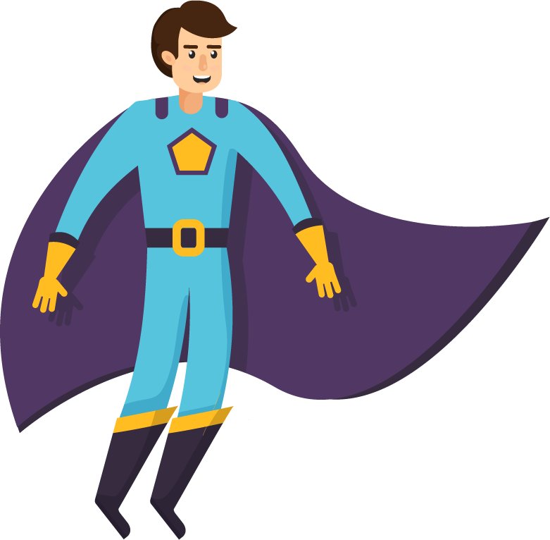 superheroes orthogonal flat people in vibrant colors for engaging storytelling and fun illustrations