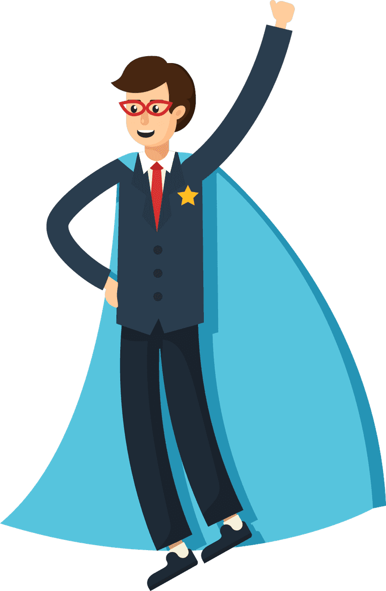 superheroes orthogonal flat people with capes for fun and creative projects