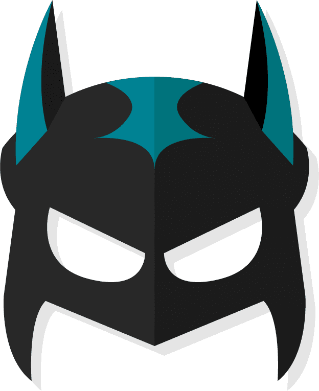superman mask super hero masks illustration in flat style
