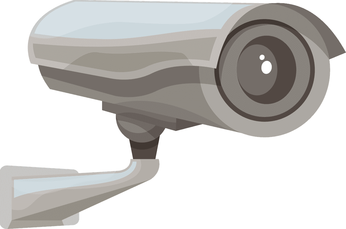 surveillance camera realistic icons for security systems and monitoring applications