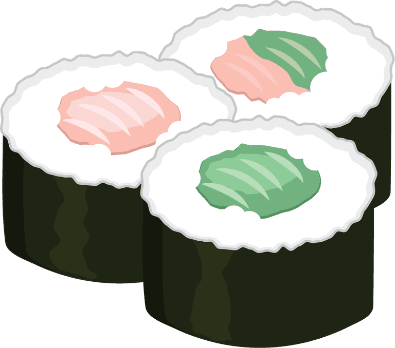 sushi japanese elements collection featuring vibrant colors and unique styles for culinary themes