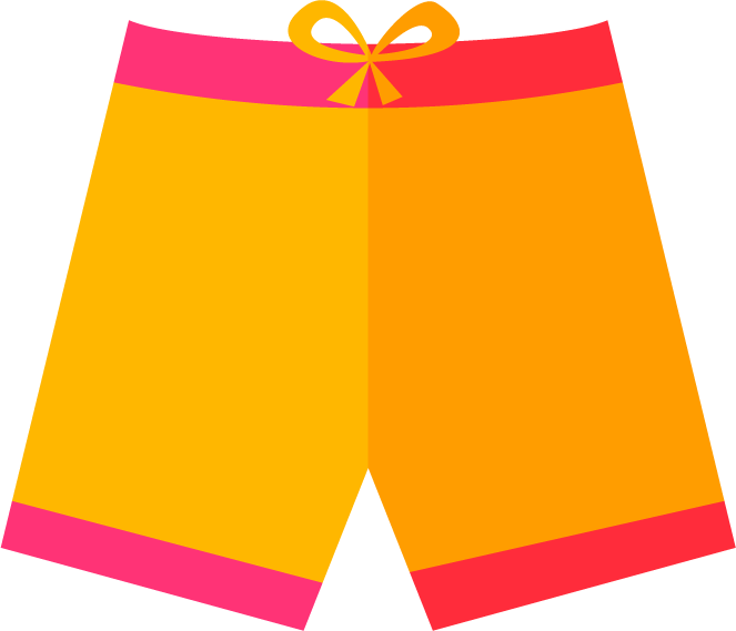 flat summer swimwear illustration