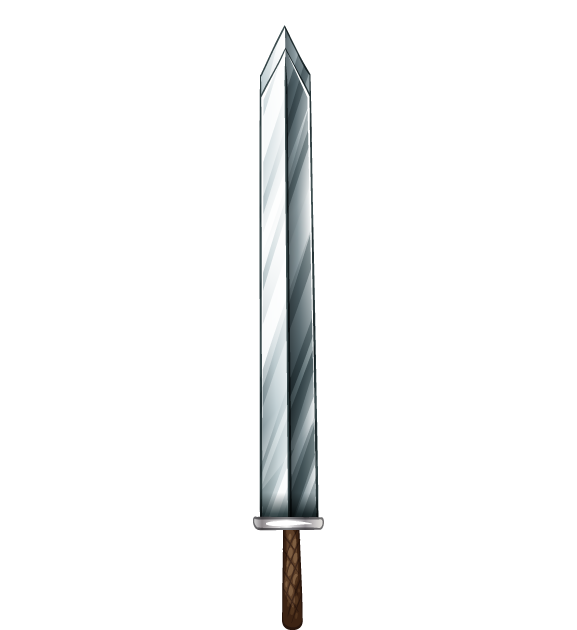 sword set medieval character for fantasy graphics and role-playing adventures