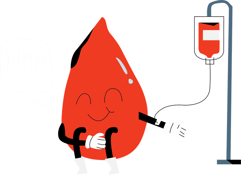 take blood blood drive funny character mascot illustration