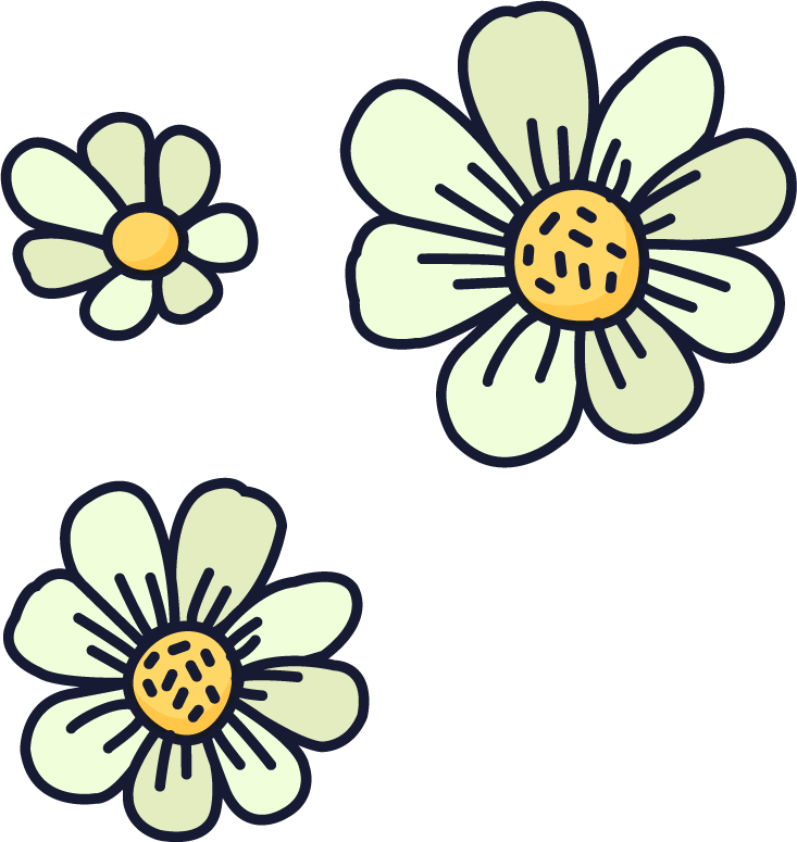 tea art elements cup flowers leaf icons