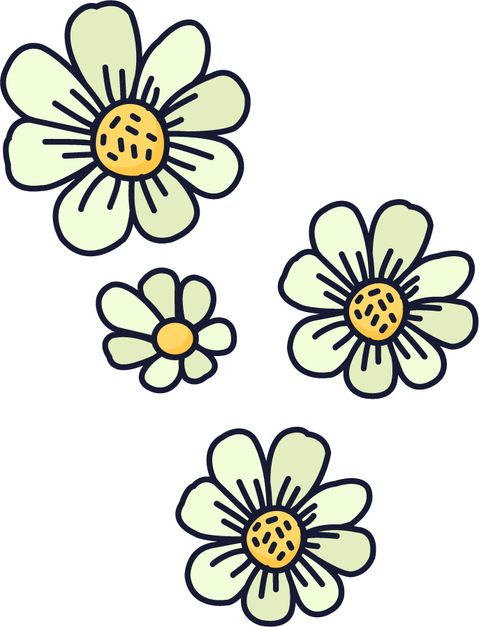 tea art elements cup flowers leaf icons