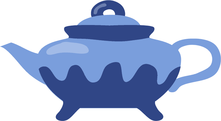 teapots cups flat icon