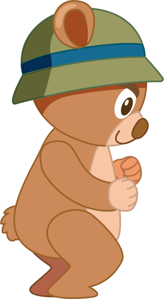Teddy bear firefighter with rescue equipment vector