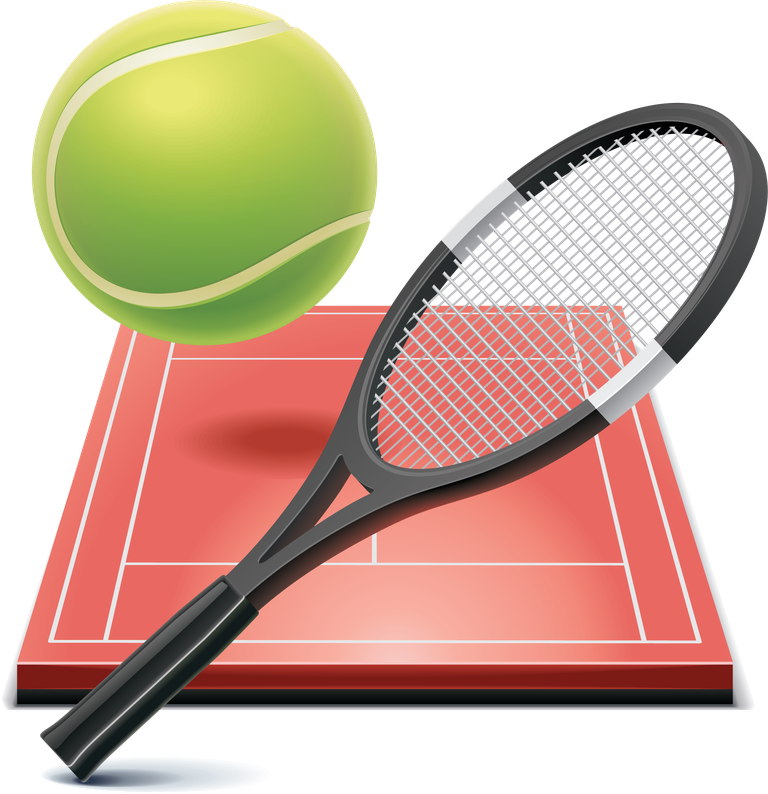 tennis court sports related icons vector