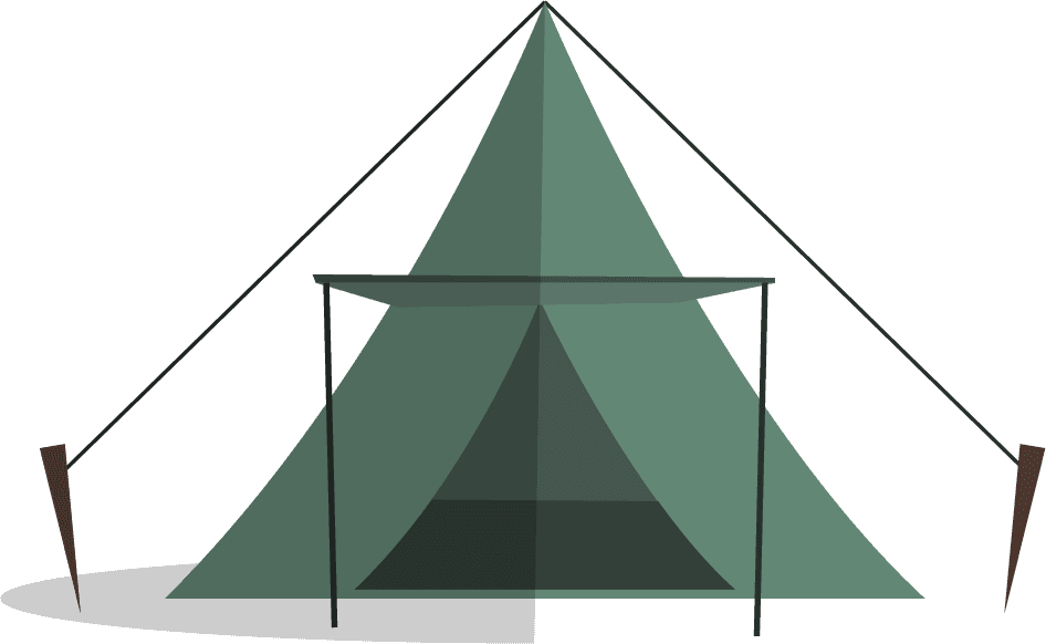 tents hiking concept flat illustration for outdoor adventures and camping gear lovers