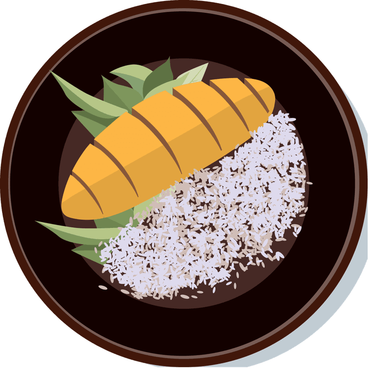 thai food icons shrimp traditional restaurant cooking menu illustration