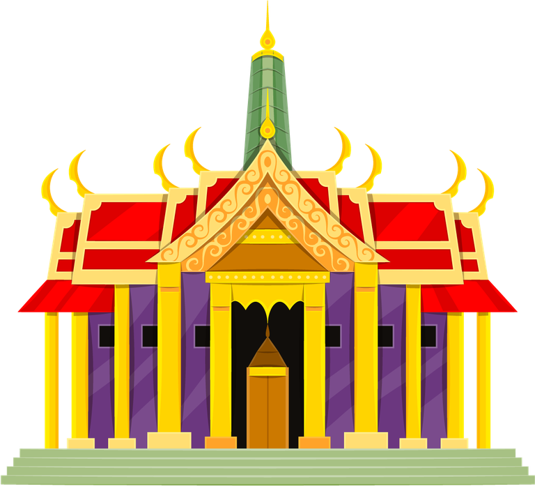 thai traditional thailand tourism vibrant temple illustration for cultural exploration
