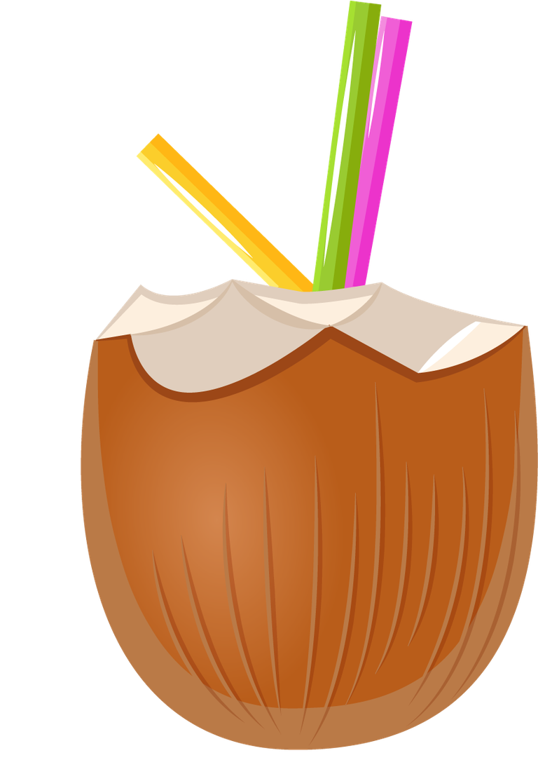 authentic thai traditional thailand tourism coconut drink illustration with straws