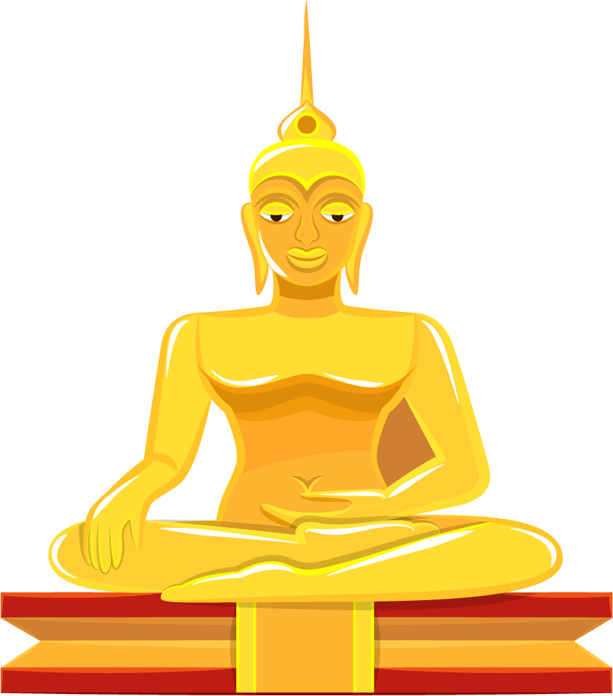 thai traditional thailand tourism showcasing a golden buddha statue for cultural appreciation