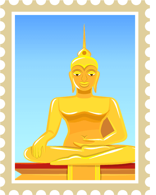 simple Thailand postcard poster