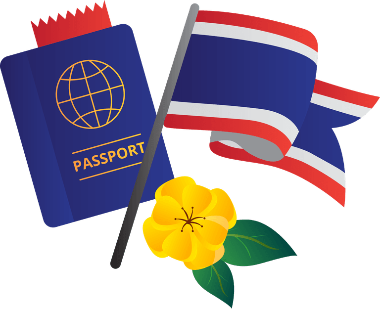 thailand travel symbols collection