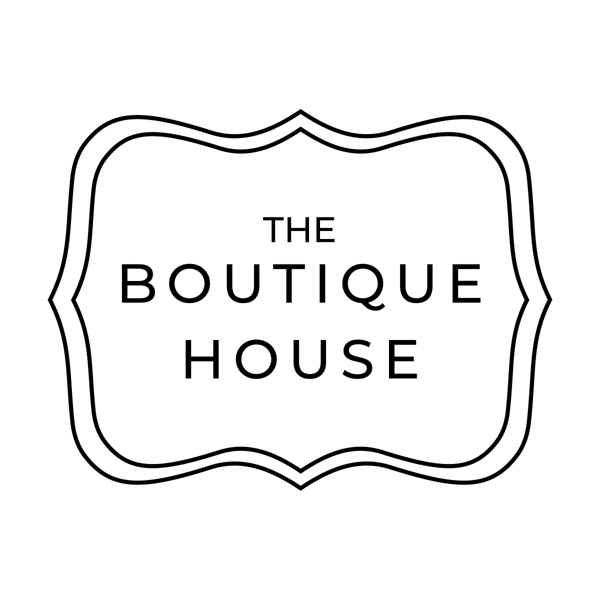 simple line art logo with elegant frame for the boutique house brand