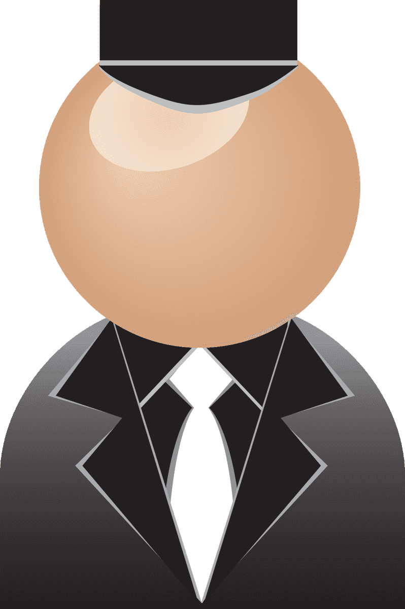 the job figures vector representing a professional chauffeur in formal attire for business scenarios