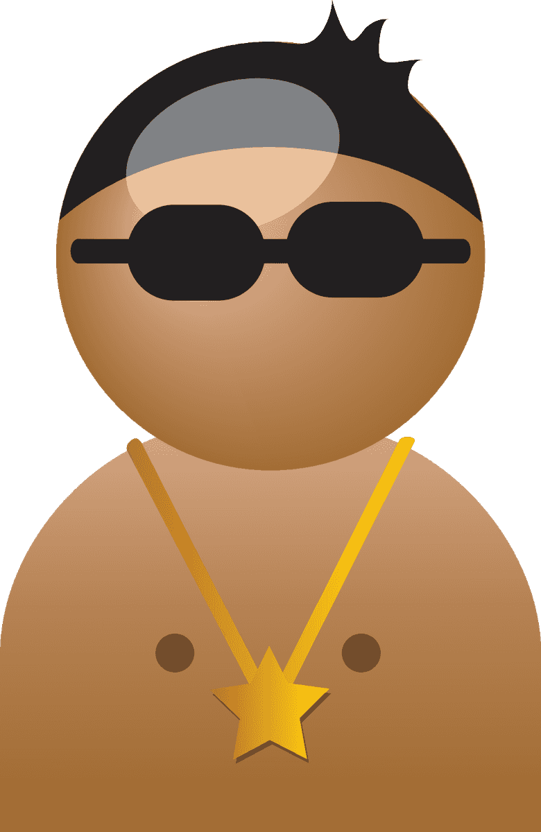 the job figures vector featuring a stylish character with sunglasses and jewelry for modern illustrations