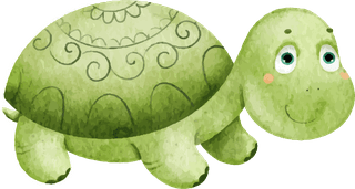 aturtle-cute-turtle-cartoon-illustration-vector-309896