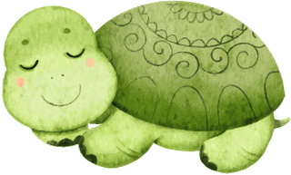 aturtle-cute-turtle-cartoon-illustration-vector-428017