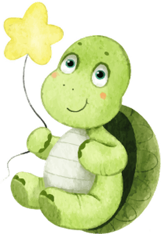 aturtle-cute-turtle-cartoon-illustration-vector-534393