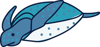 aturtle-set-of-turtles-and-fishes-in-a-blue-palette-810030