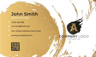 abstractblack-and-gold-brushes-business-card-set-795827