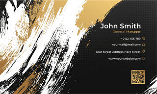 abstractblack-and-gold-brushes-business-card-set-797512