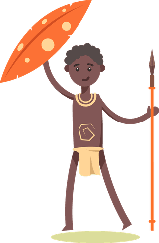africanaborigines-bundle-of-african-tribe-character-set-with-gestures-413095
