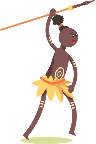 africanaborigines-bundle-of-african-tribe-character-set-with-gestures-132046