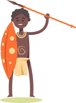 africanaborigines-bundle-of-african-tribe-character-set-with-gestures-590981