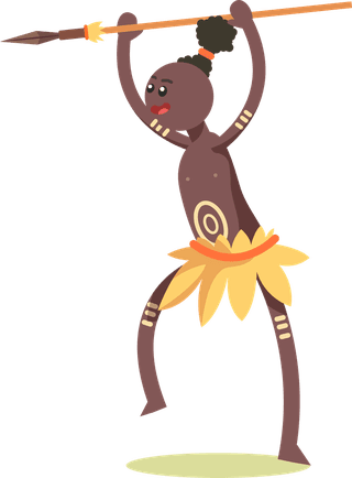 africanaborigines-bundle-of-african-tribe-character-set-with-gestures-146653