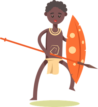 africanaborigines-bundle-of-african-tribe-character-set-with-gestures-335343