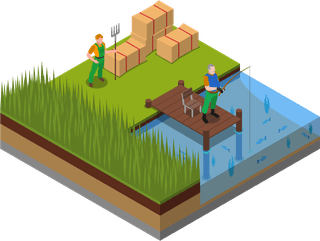 agriculturalcompositions-isometric-set-477544